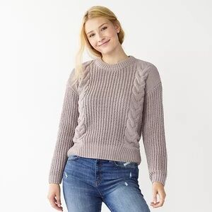 NWOT SO Lilac Purple Chenille Sweater Top Cropped New